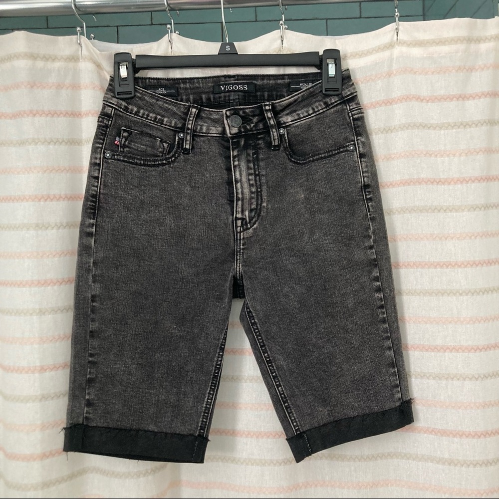 NWOT Vigoss High Rise women’s black denim shorts